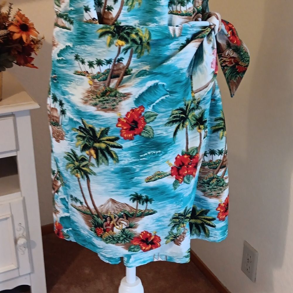 Vintage Shannon Marie Mock Sarong. Hawaiian, Tropical - Picture 3 of 12